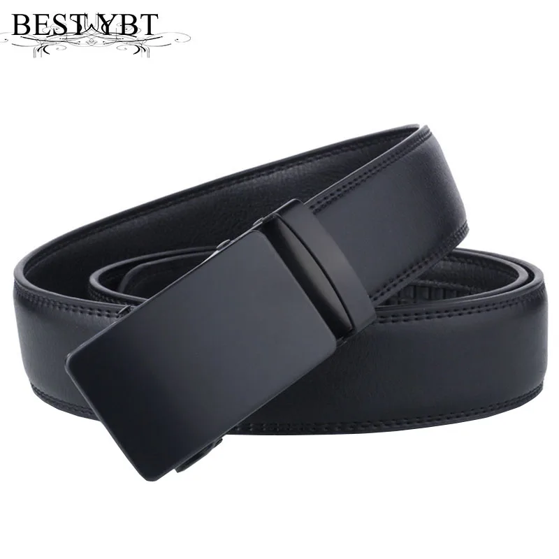 Ремень YBT мужской из искусственной кожи модный пояс с автоматической пряжкой