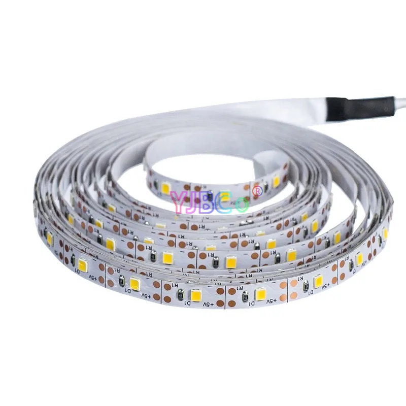 5V 5M 60LEDs/M Flexible LED Strip White/Warm White/Red/Green/Blue/RGB Ribbon 2835 SMD Lights Tape 8mm White PCB IP20/IP65