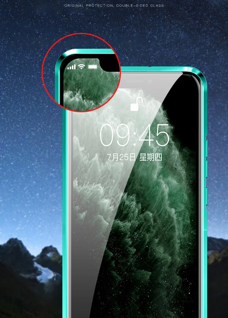 Роскошные Чехлы с закаленным стеклом для iPhone 11, чехол, не подсвечивающий Магнитный чехол, чехол для Apple iPhone 11 Pro Max 360, полный Чехол