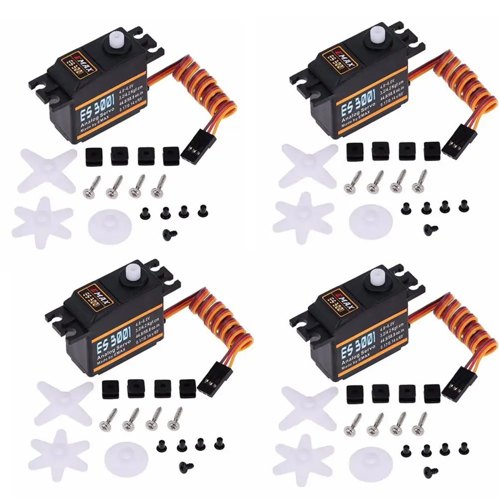 RCtown 4 шт. EMAX ES3001 Стандартный 43g сервопривод для радиоуправляемого вертолета лодки