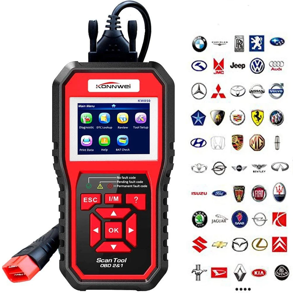 Professional OBD Scanner tools KW850 OBD2 Anto Diagnostic Code Reader Car Scanner Check Engine Light Tool for All Car After 1996