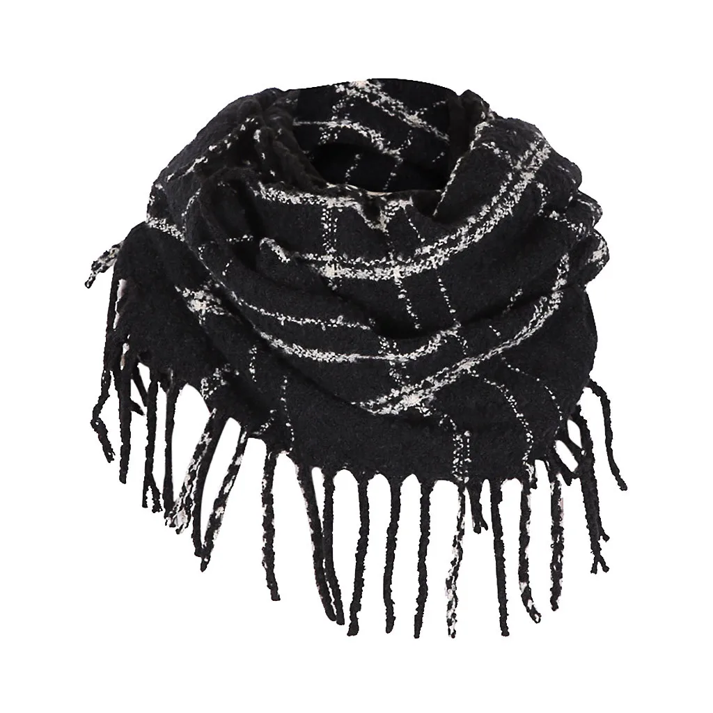 Роскошный брендовый женский шарф вязаная шаль пончо кашемировые зимние и