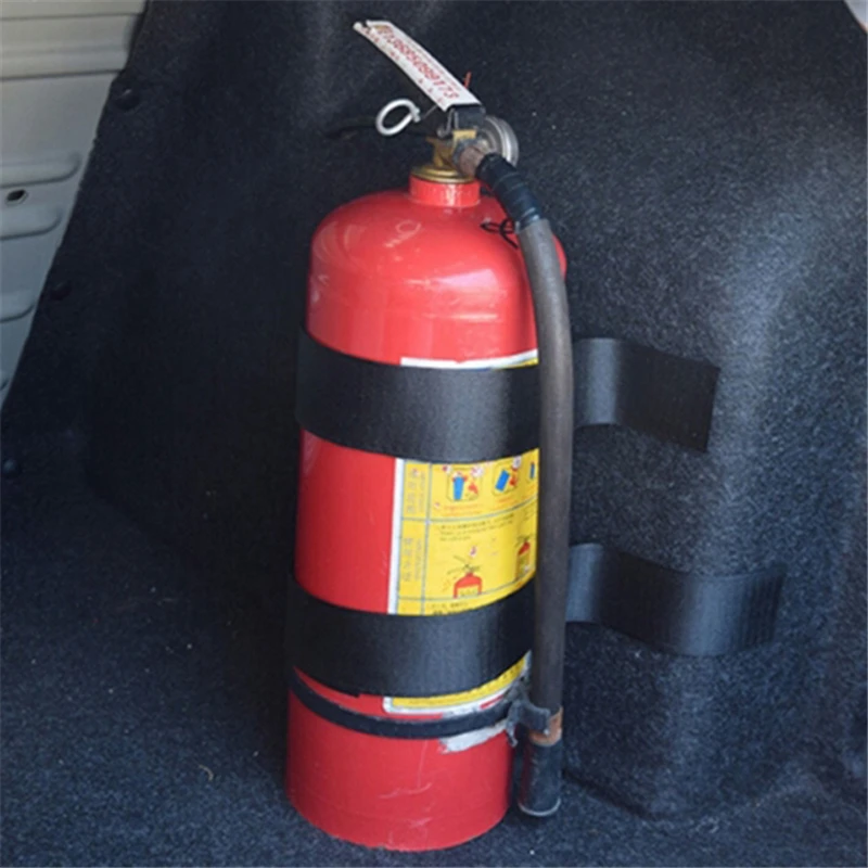 10Pcs/Set Car Fire Extinguisher Sticker nylon tape Belt Net Bandage Car Trunk Storage Bag Magic Tape Hook and Loop Strap