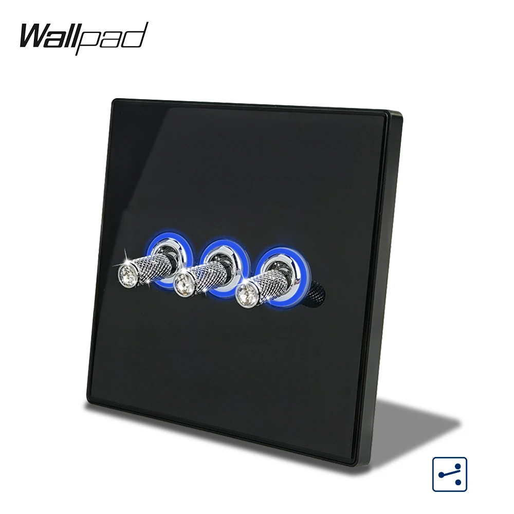 

Wallpad переключатель настенный 1 2 3 группы синий