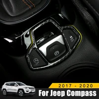 for jeep compass 2017 2018 2019 2020 hand brake handbrake button center console cover trim bezel molding kit car accessories