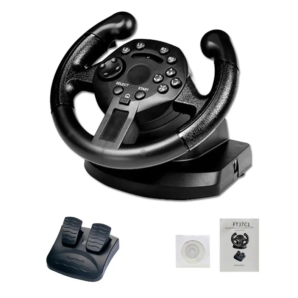 

Game Racing Steering Wheel Compatible For PS3/PC (D-INPUT/X-INPUT) Simulated Driving Controller Vibration Support WIN 7/8/10