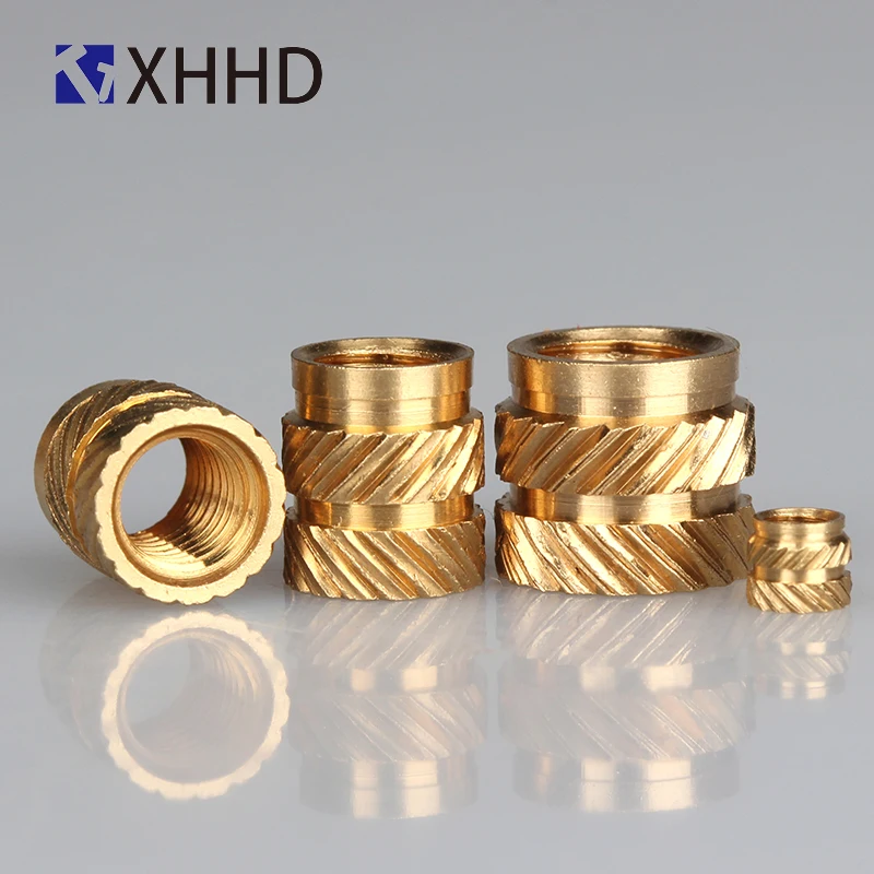 

M4 50Pcs Insert Knurled Nuts Brass Hot Melt Inset Nuts Heating Molding Copper Thread Inserts Nut Free Shipping