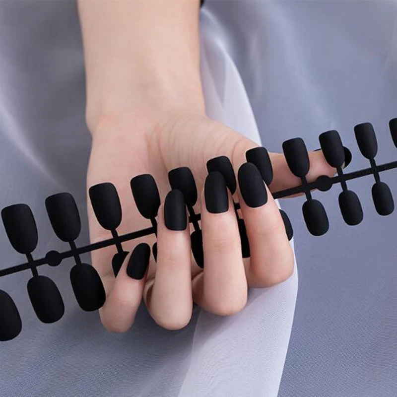 24 шт. искусственные ногти полностью закрывающие элегантные розовые градиентные