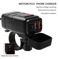 qc3 0 usb motorcycle charger waterproof dual usb quick change 3 0 12v power supply adapter universal charge for phonee