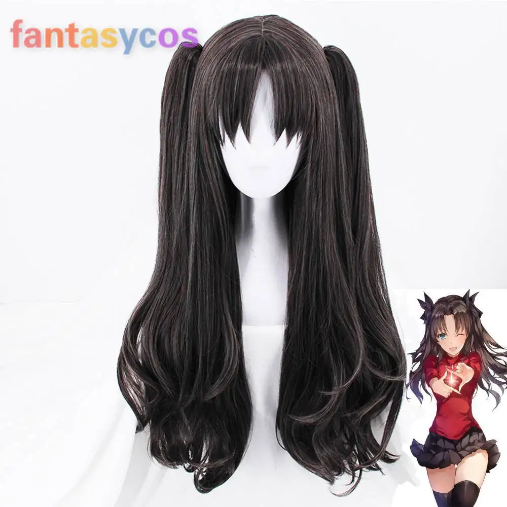 Tohsaka Рин Fate Stay Night косплей парик длинные волнистые синтетические волосы судьба