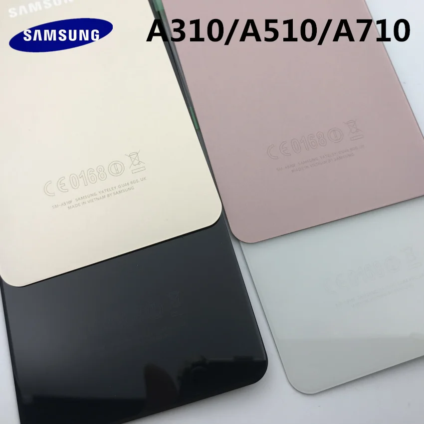Для samsung Galaxy A3 A310 A5 A510 A7 A710 задняя крышка батарейный чехол 3D стекло задняя крышка корпус крышка задняя дверь чехол Замена