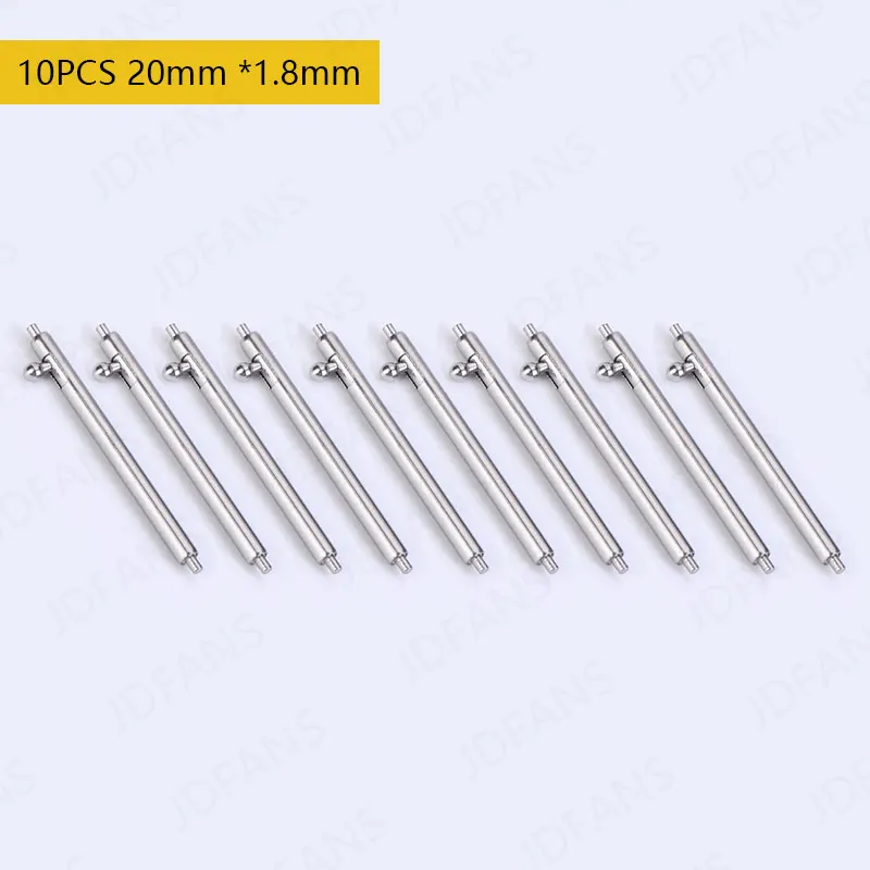 

10PCS 1.8mm Diameter Watch Pin Pepair Tools & Kits Quick Release Watch Strap spring Bars Pins 18MM 20MM 22MM 23MM 16MM 19MM 24