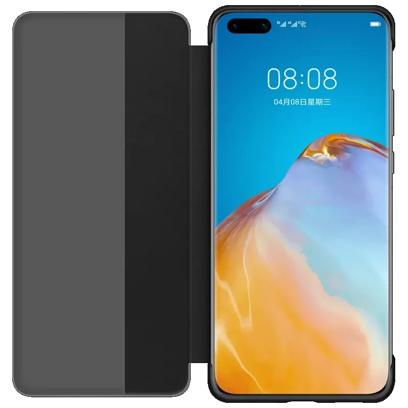 Оригинальный кожаный чехол-кобура с окошком для huawei P30 P30pro p40 p40pro | Мобильные