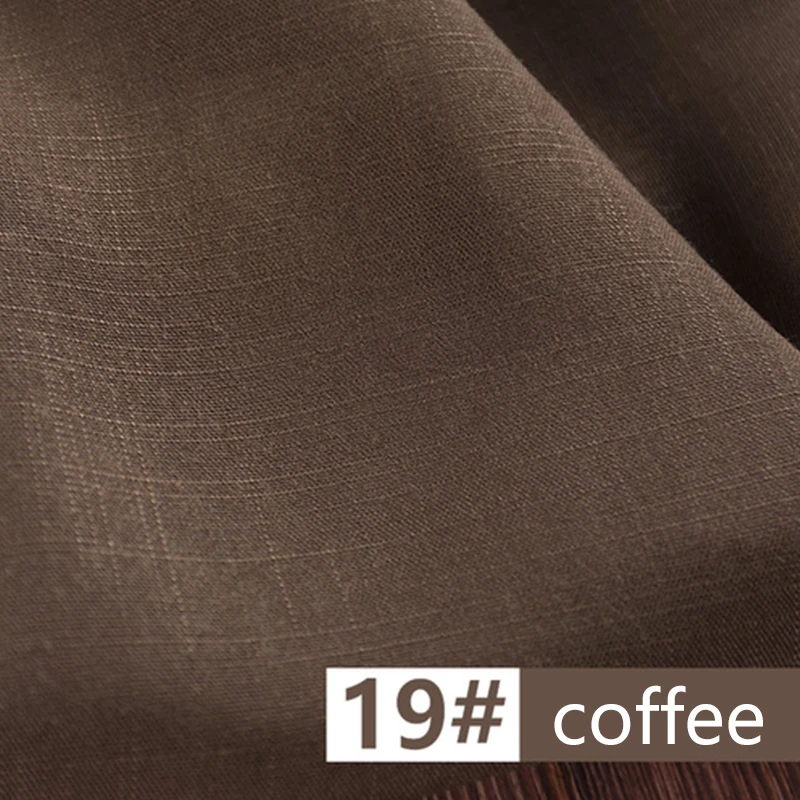 coffee Хлопок, лен, Помытый бамбуковый хлопок, льняная ткань, одежда, платье, ткань DIY ручной работы, стеганное лоскутное шитье, мягкая ткань, Новинка - Цвет: coffee