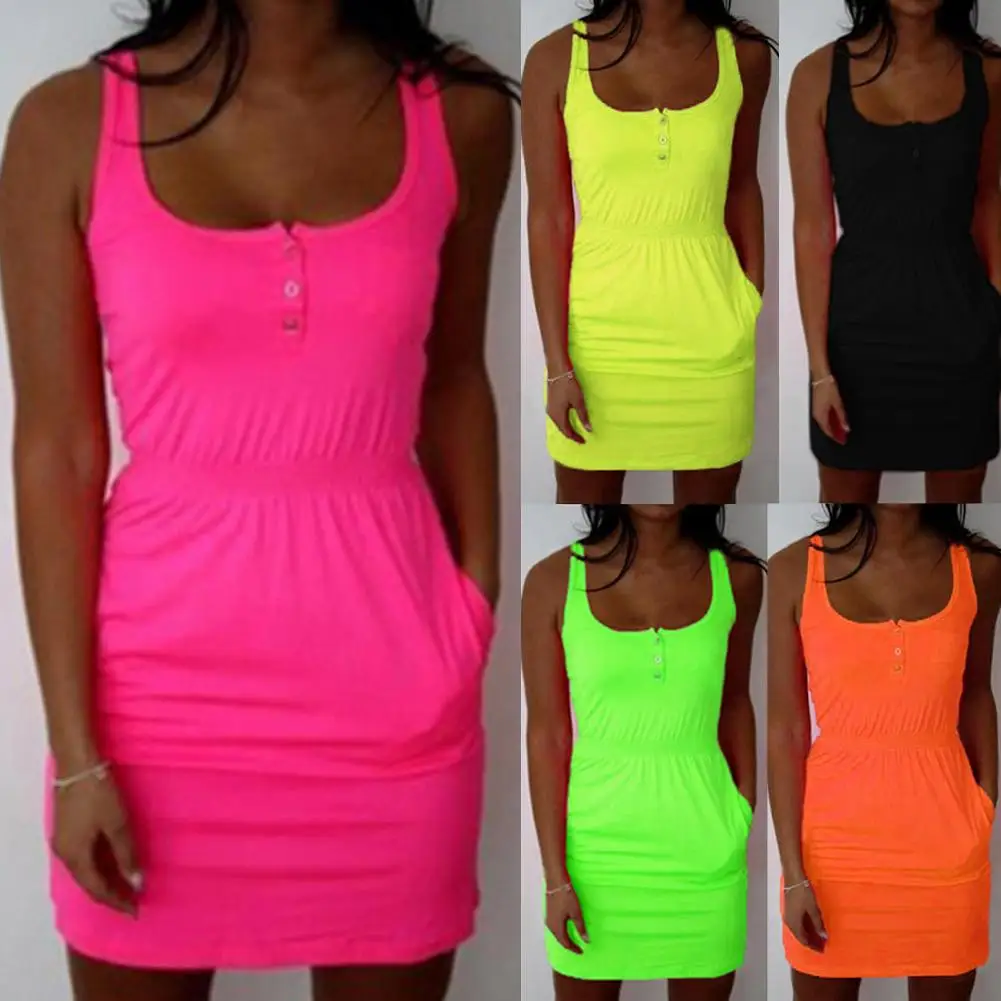 Женское облегающее мини-платье в стиле бохо Повседневное платье ярких цветов