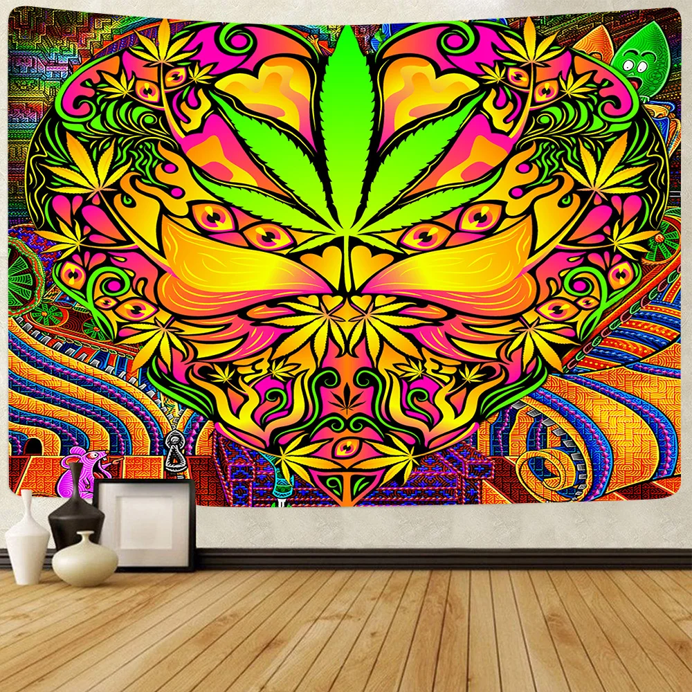 

Trippy Psychedelic Tapestry Kissing Lovers Art Wall Hanging Tapestries for Living Room Home Dorm Decor