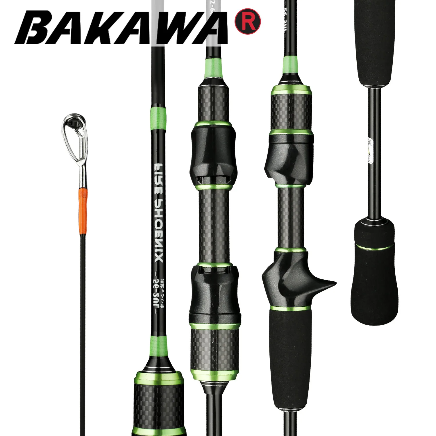 

BAKAWA Carbon UL Spinning Casting Rod 1.8m 1.68m 0.8-5g Ultralight Ultra Light Fly Carp Fishing Feeder Pole Vara De Pesca