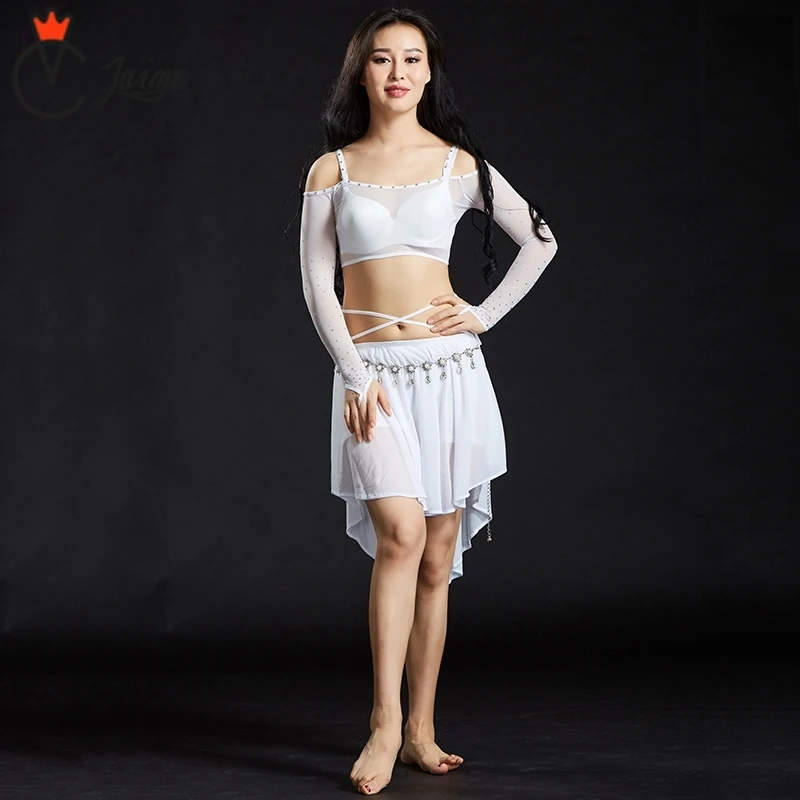 Одежда для танца живота тренировочный женский танцевальный костюм с длинным