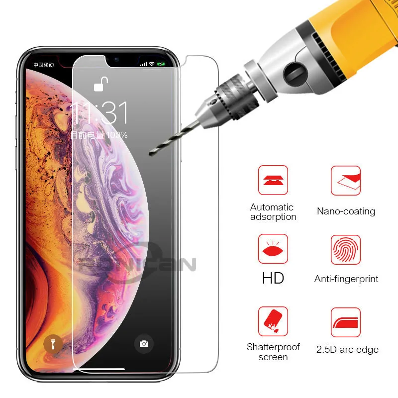 

Tempered Glass For iPhone X XR XS 11 12 13 Pro Max 12mini Screen Protector Protection Film For iPhone 5 5S SE 2020 6 6S 7 8 Plus