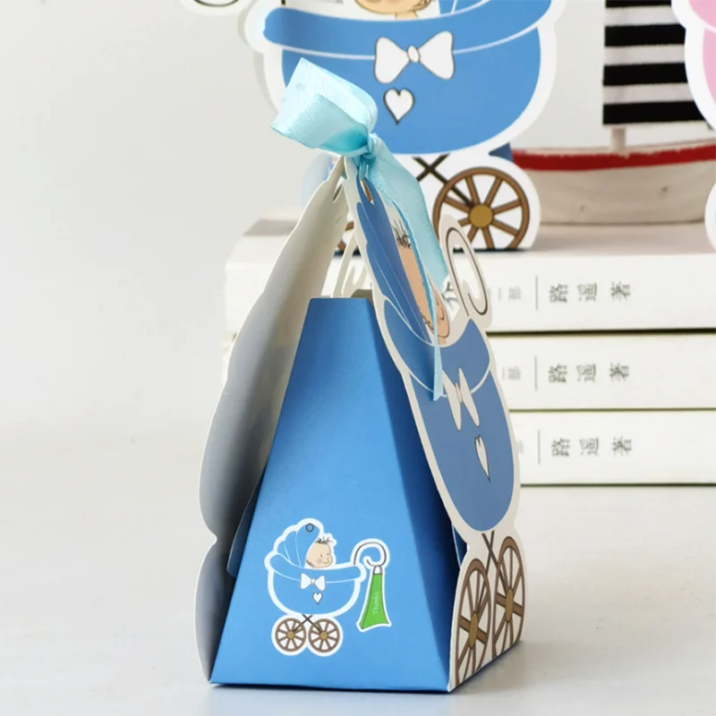 AVEBIEN 20/50 шт в наборе, Лидер продаж, красивые Детские коляски коробка конфет baby Shower шоколад Бумага Сувениры Подарочная коробка День рождения украшения для детей