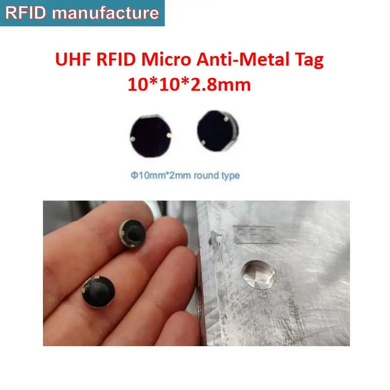 Микро печатная плата rfid металлическая бирка UHF RFID Impinj Monza4QT пассивная Гибкая