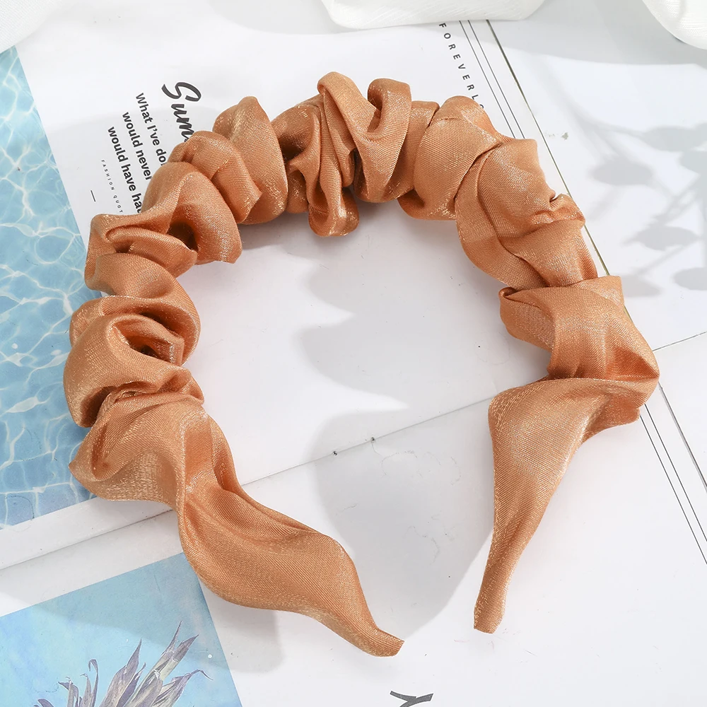 Женский обруч для волос Haimeikang из атласа с объемной волной аксессуар |