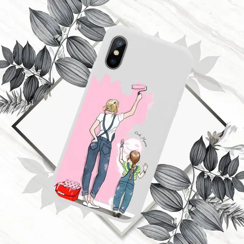 

Super Mom Baby Girl Fashion Phone Case White Candy Color for iPhone 11 12 mini pro XS MAX 8 7 6 6S Plus X SE 2020 XR