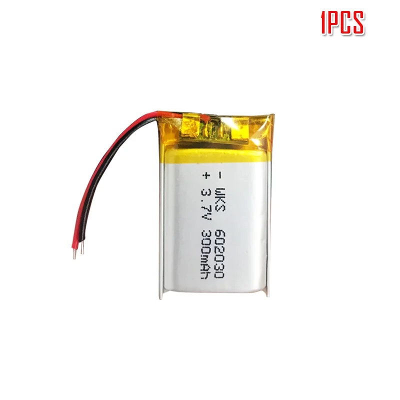 1pcs 3,7 v 300mah 602030 литий-полимерные перезаряжаемые батареи для смарт-часов Bluetooth динамик MP4 селфи палка smartwatch батарея - Цвет: 1pcs