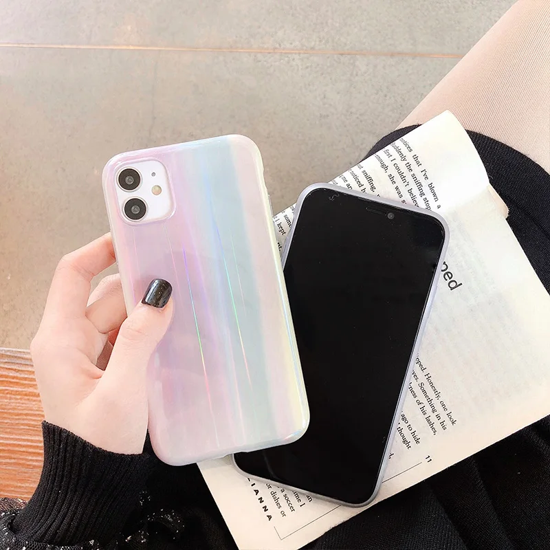 Лазерный голографический телефонный чехол Dream Light для iPhone 12 Mini 11 Pro Max XR X XS 7 8 Plus