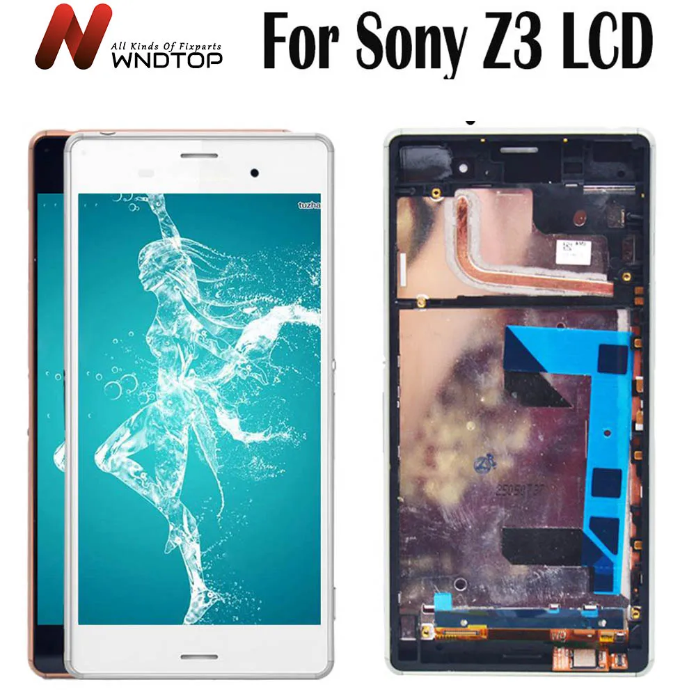 

5.2"For SONY Xperia Z3 LCD D6603 D6633 D6653 L55T Display Touch Screen Digitizer Assembly With Frame Replacement For SONY Z3 LCD