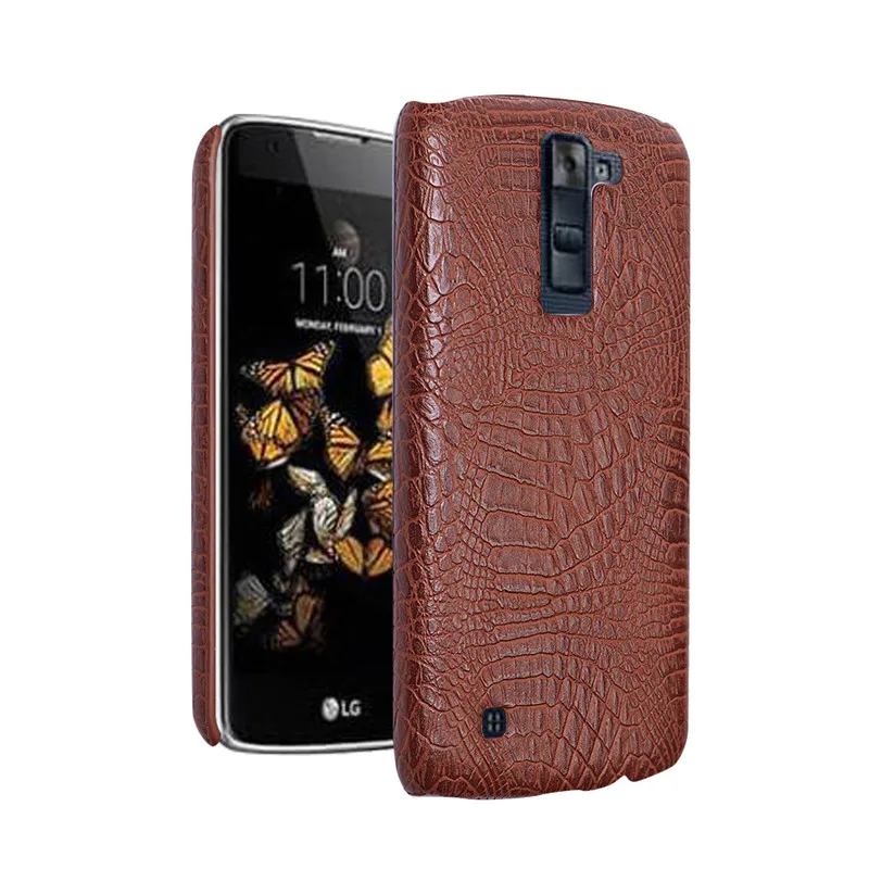 Для LG K8 2016 чехол жесткий крокодил для телефона из искусственной кожи LGK8 K 8 K350E K350N