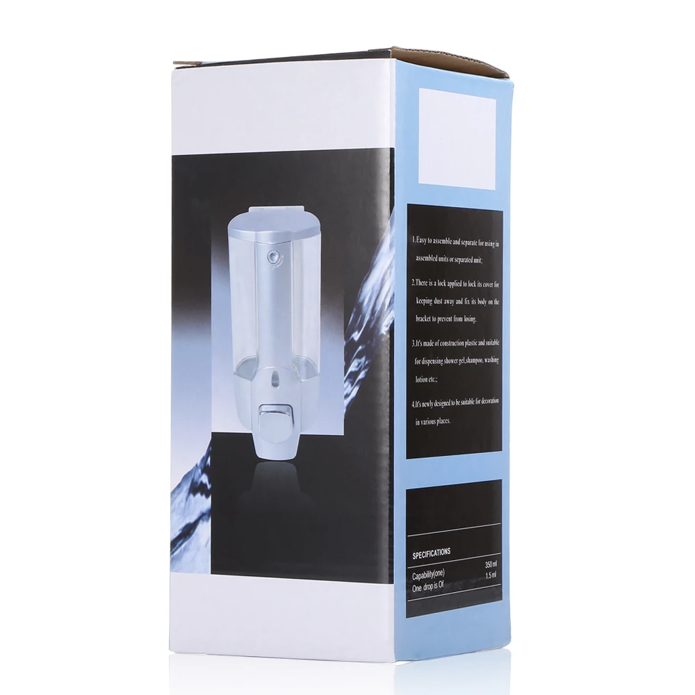 350 мл дозатор для мыла и шампуня, настенный дозатор для душа, контейнеры с замком для ванной комнаты
