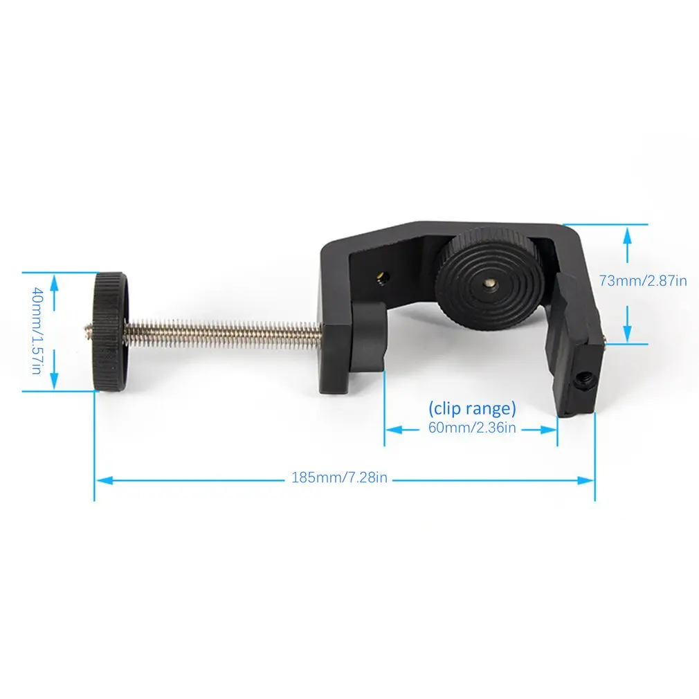 

Desktop Universal Multifunction C-style Camera Screw clamp + 360 Degree Mini Ball Head 1/4" Screw Flash Speedlite
