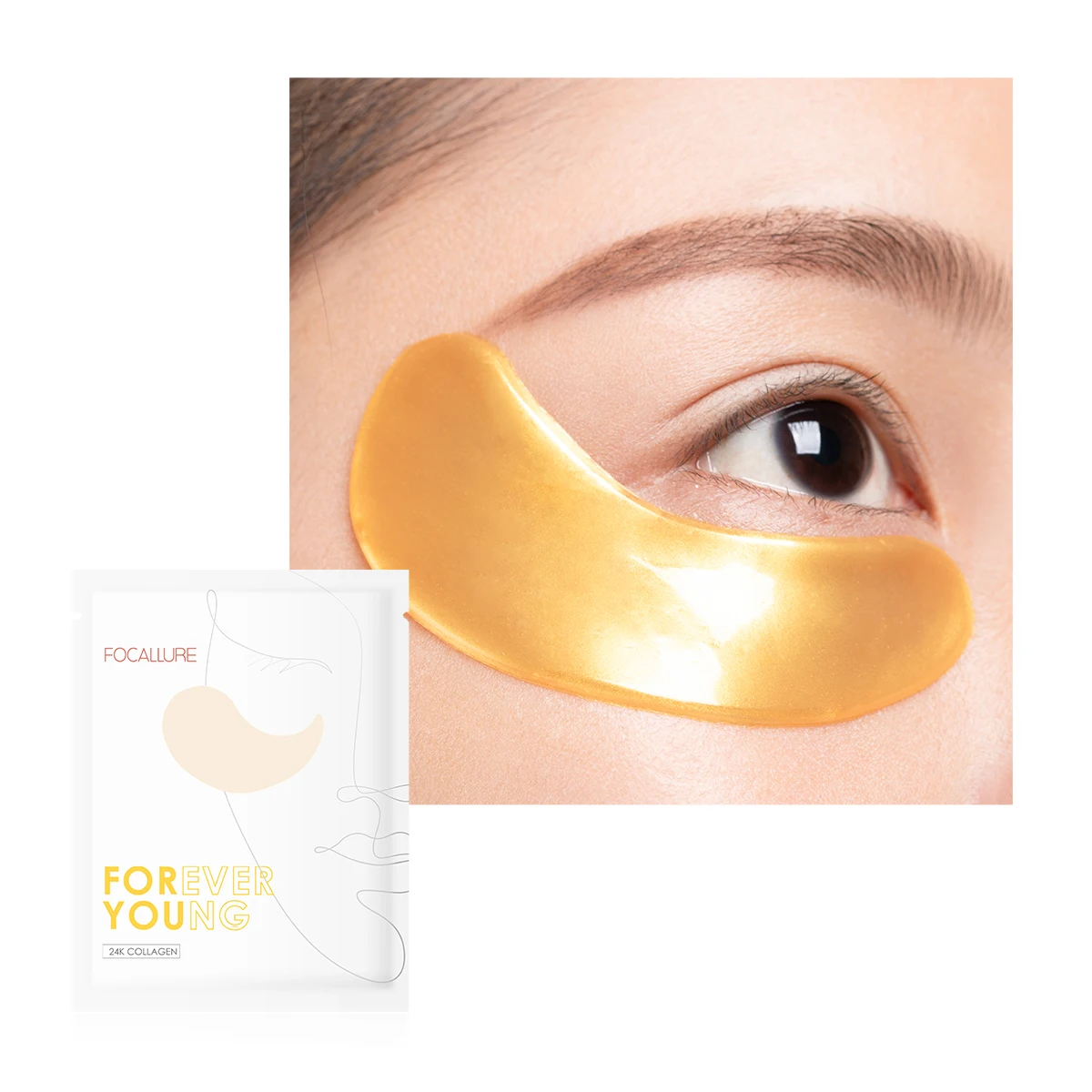 

FOCALLURE Eye Patches Mask Sleep Moisturizer Skincare Forever Young Anti Wrinkle Dark Circles Remover Vitamin E Eye Care Masks