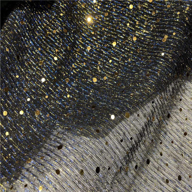 150 см X 100 к требованиям заказчика Сверкающие Красочная ткань с пайетками блестящие и юбкой в горошек из тюля