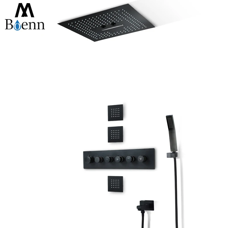 Встраиваемые Потолочные Термостатические Смесители для душа набор 16 дюймов
