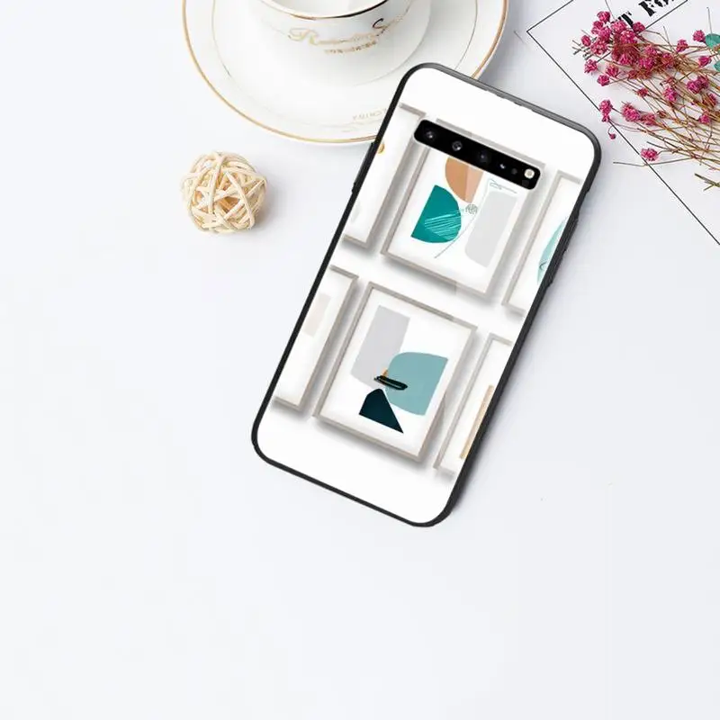 

0 Art Retro Abstract Geometry Phone Case Tempered Glass For Samsung S6 7 8 9 10 20 Plus Ultra Note8 9 10 10pro