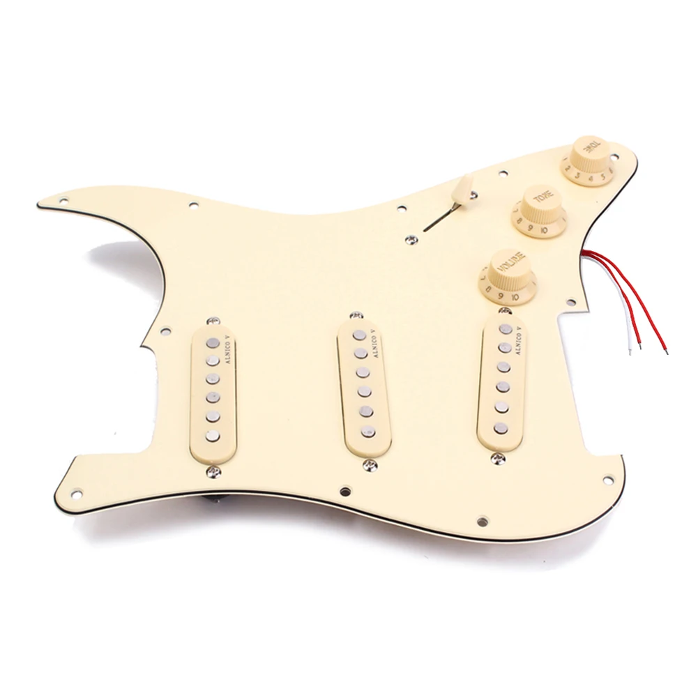 

Electric Easy Install Control Knobs Protector Prewired Guitar Loaded Pickguard Professional Durable With Alnico V Magnet Home