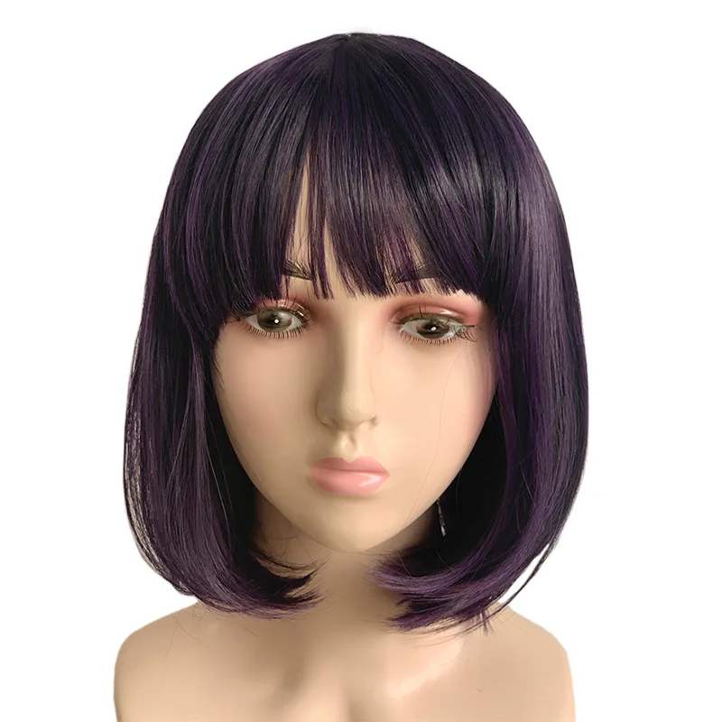 

Anime Kakegurui Cosplay Ikishima Midari Halloween Costume For Girls Woman Japanese JK Uniform Purple Wig
