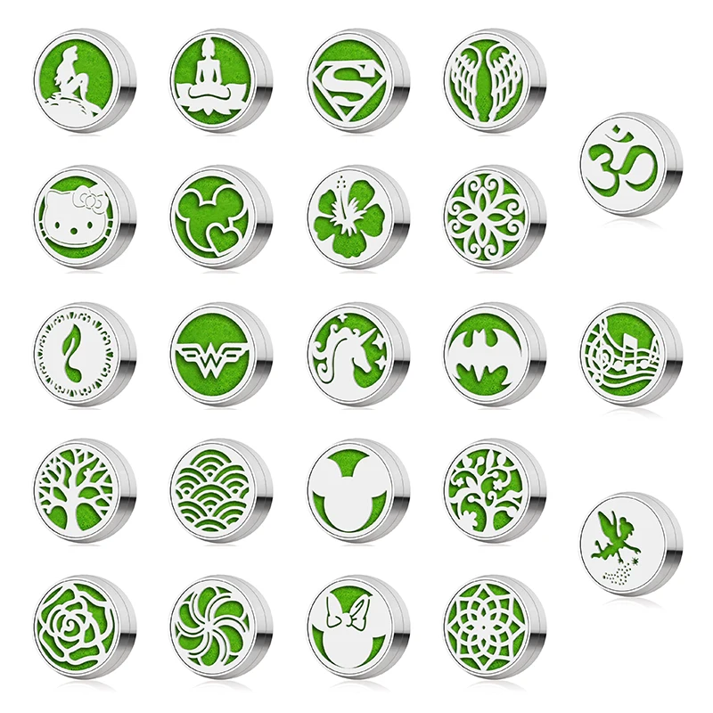 12 мм Нержавеющая сталь медальон с распылителем для ароматического масла масок