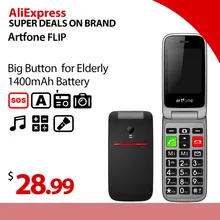 Artfone flip Big Button Mobile Phone for Elderly, Unlocked Senior Mobile Phone With SOS Emergency Button,1400mAh Battery