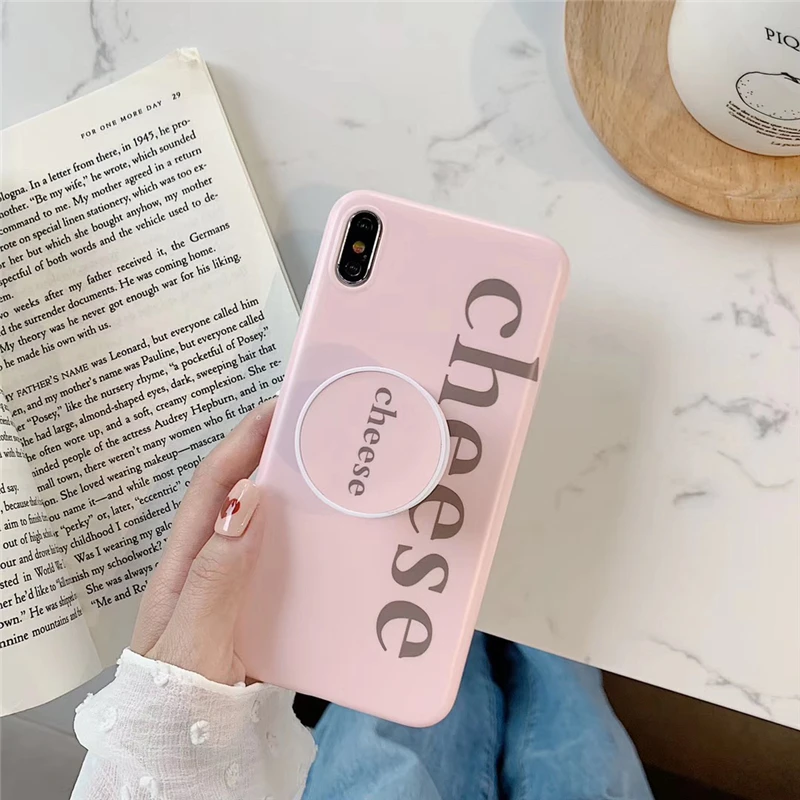 Милый розовый чехол для телефона с динозавром для iphone 11pro max 7 8 Plus, мягкий чехол IMD Для iphone X, задняя крышка, чехол с кольцом - Цвет: Синий