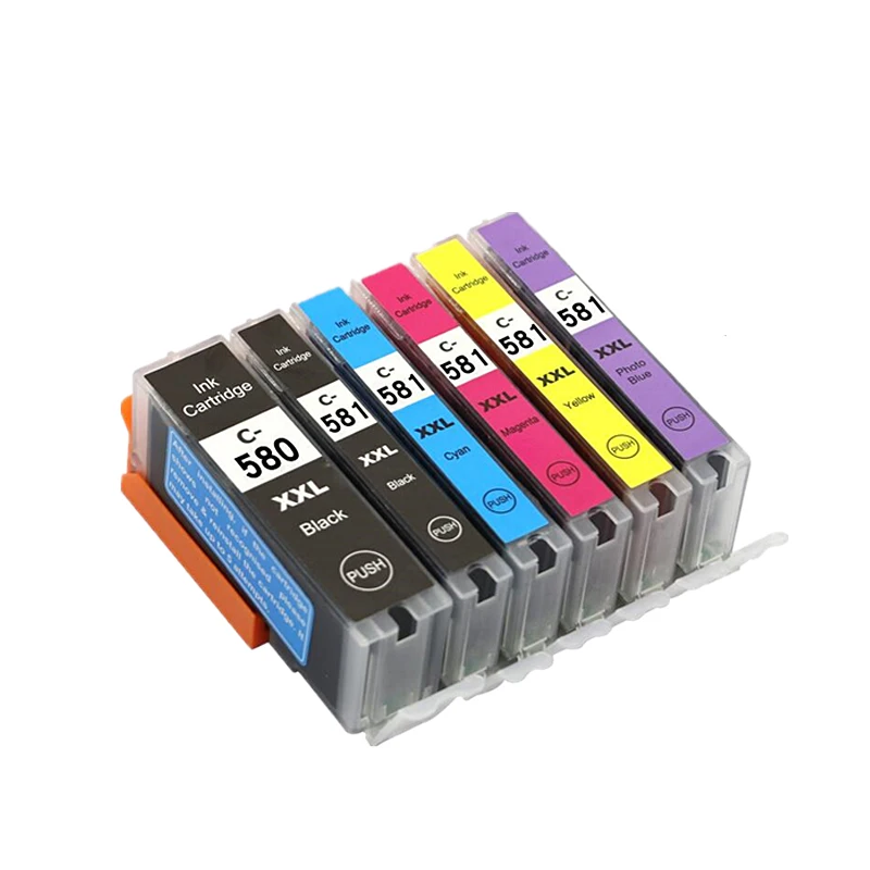 6pcs PGI580 CLI581 Ink Cartridge For Canon PIXMA TS8150 TS8151 TS8152 TS8250 TS8251 TS8252 TS8350 TS9150 TS9155 printer | Компьютеры и