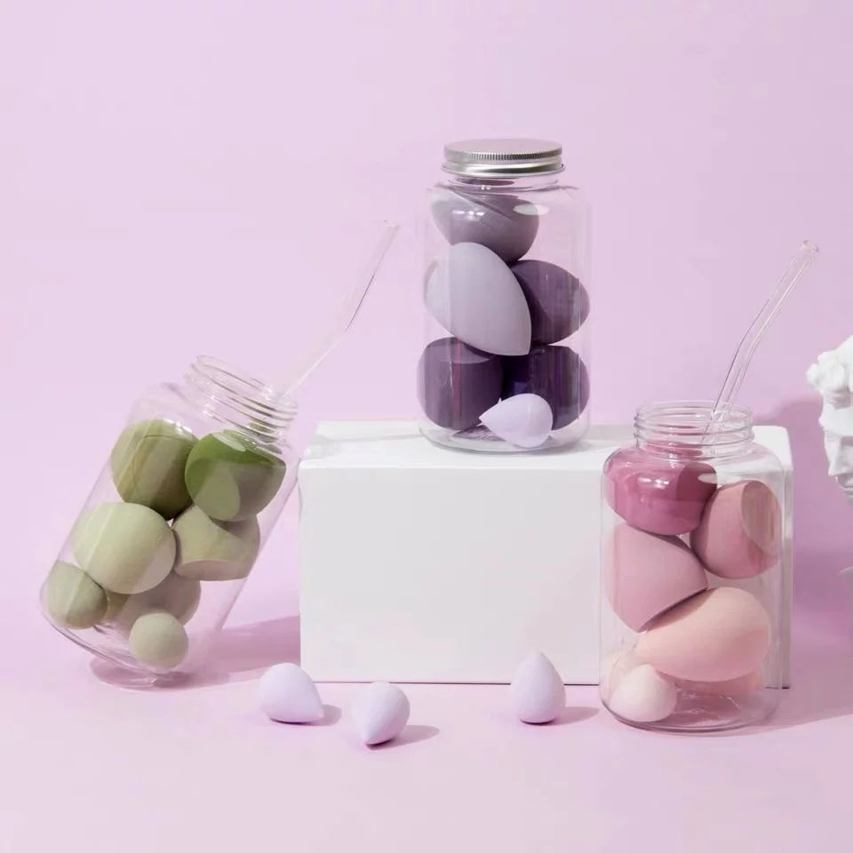 7pcs макияж губки в виде капли воды супер мягкий косметический спонж для порошок