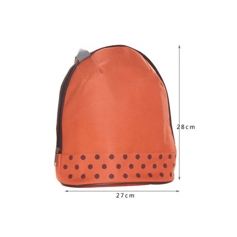 orange dot 1 PC Portable Lunch Box Dot Pattern Tote Cooler Bags Food Container Thermal Insulated Bento Pouch Lunch Bag - Цвет: orange dot