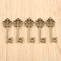 5pcs vintage old look skeleton keys fancy heart bow necklace pendants vintage look skeleton keys 5717mm