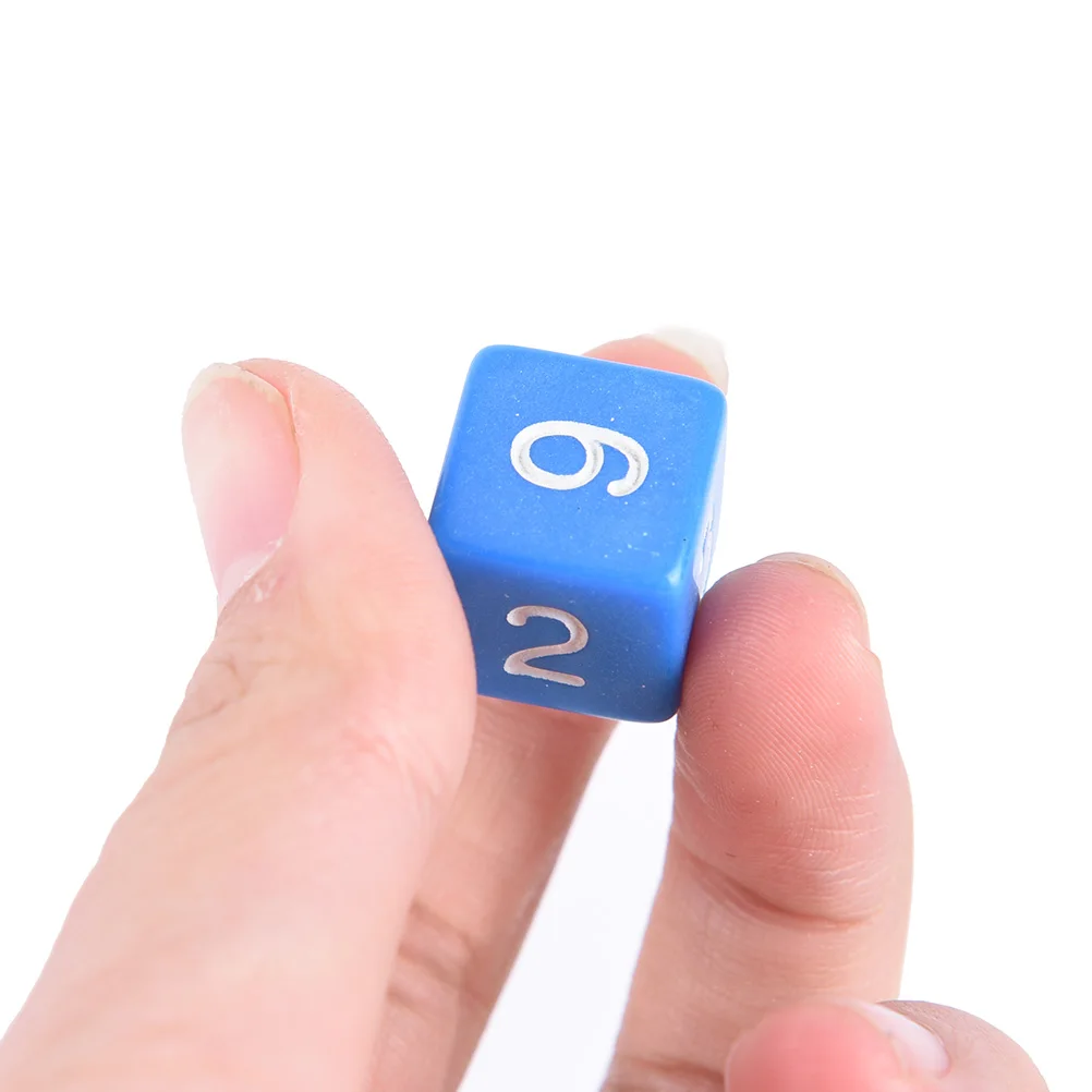

10PCS/LOT 5 Colors Board Playing Game Accessory 16mm D6 Dice Six Sided Die With Numbers for Funny Party Club Pub