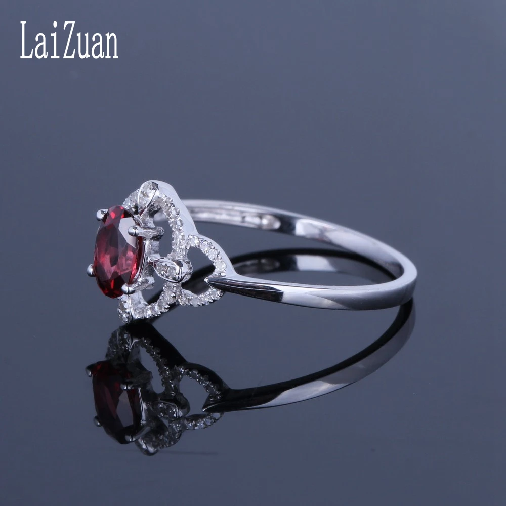 LaiZuan одноцветное 10 к белое золото 0.6CT сертифицировано овальная огранка