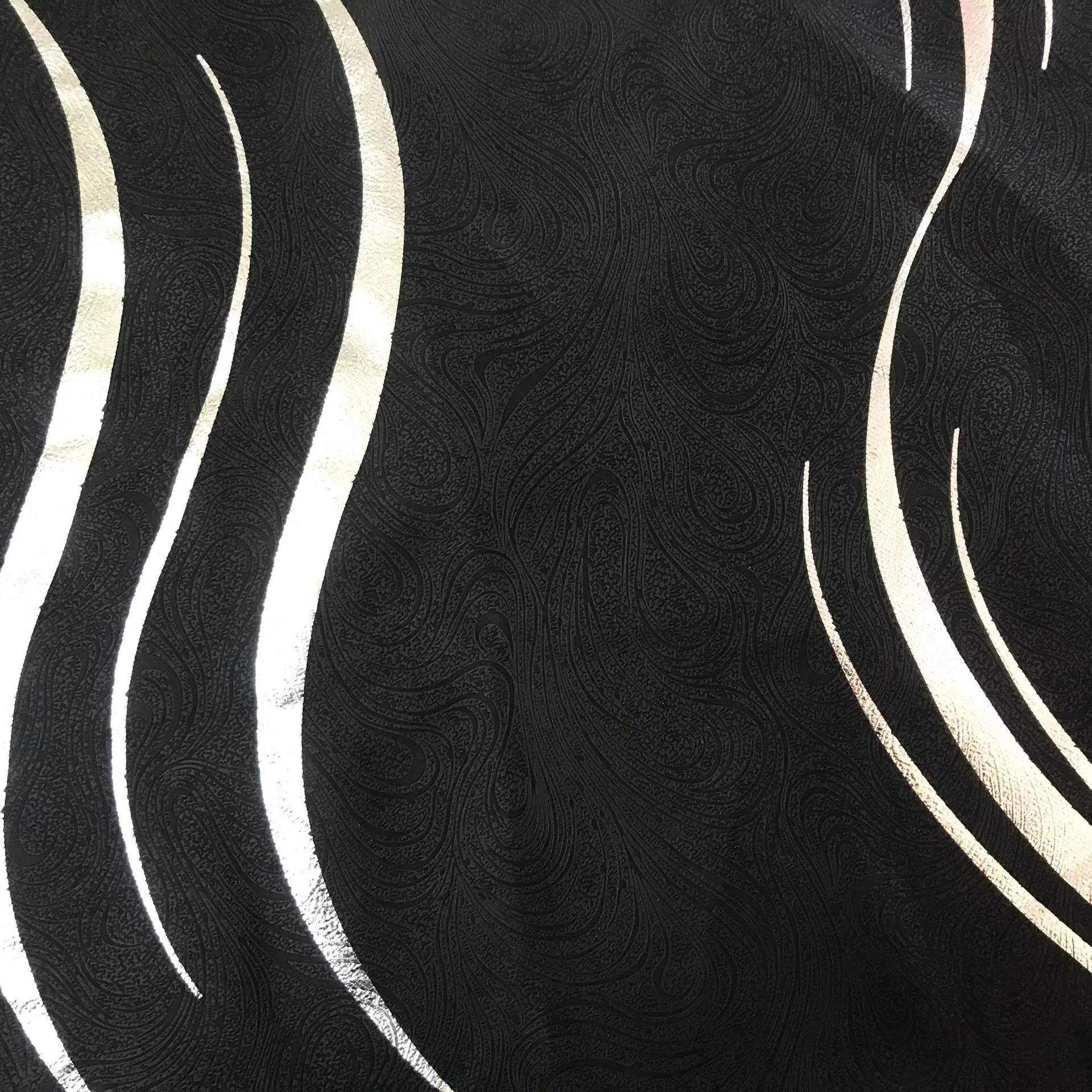 Черные затемняющие шторы с высоким коэффициентом затенения черные и серебряные