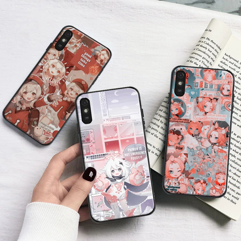 

Genshin Impact Anime Silicone Case Coque For Xiaomi Redmi 7 7A 8 8A 9 9i 9AT 9T 9A 9C Note 7 8 8T 8 Pro Soft Phone Shell Cover